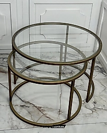 Rubby Orta Sehpa -Eskitme Gold