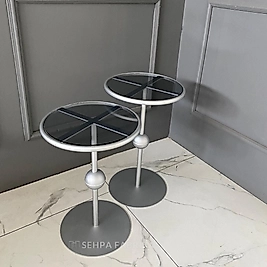 Art Yan Sehpa - Gümüş  2’li