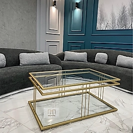 Eska Orta Sehpa - Gold