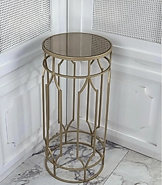 Sütun Yan Sehpa -Pirinç