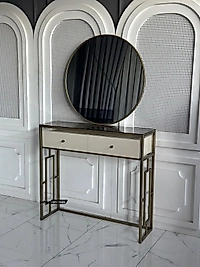 Comfy X Çekmeceli Dresuar Takımı / Eskitme Gold