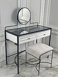 Makyaj Masası - Puf (lake çekmeceli)