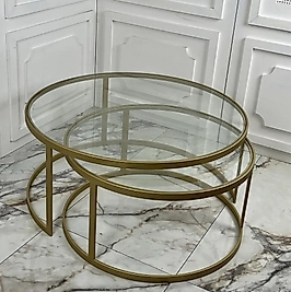 Rubby Orta Sehpa -Gold