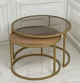 RUBBY ORTA SEHPA (Gold Ahşap Tabla)