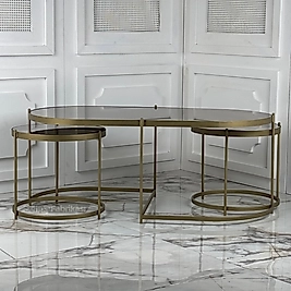 Nest Orta Sehpa - Eskitme Gold