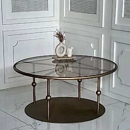 Art Orta Sehpa - Eskitme Gold