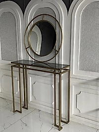 Bella Dresuar Seti - Eskitme Gold (Füme Camlı)