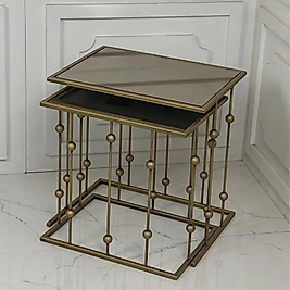 ELEGANT ZİGON 2’li  DİKDÖRTGEN (eskitme gold)