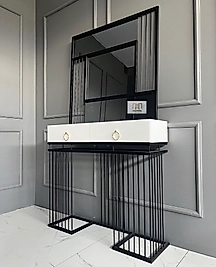 Vika Aynalı Dresuar Takımı Siyah