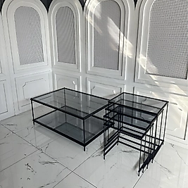 İnta Orta Sehpa / İnta Zigon Sehpa - Siyah