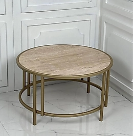 PARİS TRAVERTENLİ ORTA SEHPA