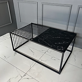 Çubuklu Orta Sehpa - Siyah