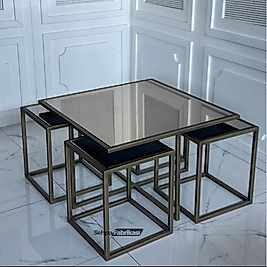 Vivipa Orta Sehpa - Eskitme Gold