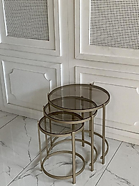 Oliva Zigon Sehpa -PİRİNÇ 3lü