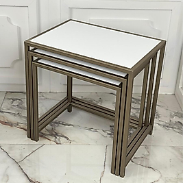 Trio (Beyaz Mdf li )  Dikdörtgen Zigon