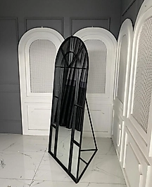 Ayaklı Boy Aynası - Siyah