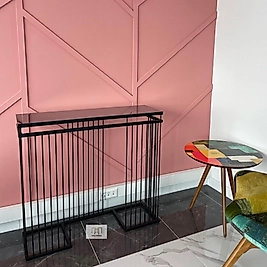 Çubuklu Dresuar - Siyah