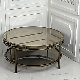 VERSACE ORTA SEHPA (eskitme Gold-yuvarlak)