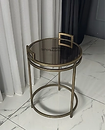 Peno Kulplu Yan Sehpa - Aynalı