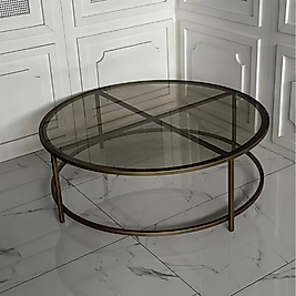 Oliva Orta Sehpa - Eskitme Gold