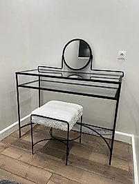 Aynalı Makyaj Masası - Siyah