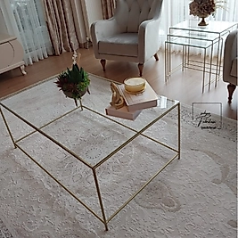 Lil Dikdörtgen Orta Sehpa - Gold